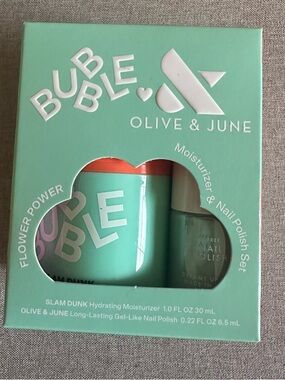Bubble & Olive June Collab Mini Essentials 3-Piece Set with Nail File NIB